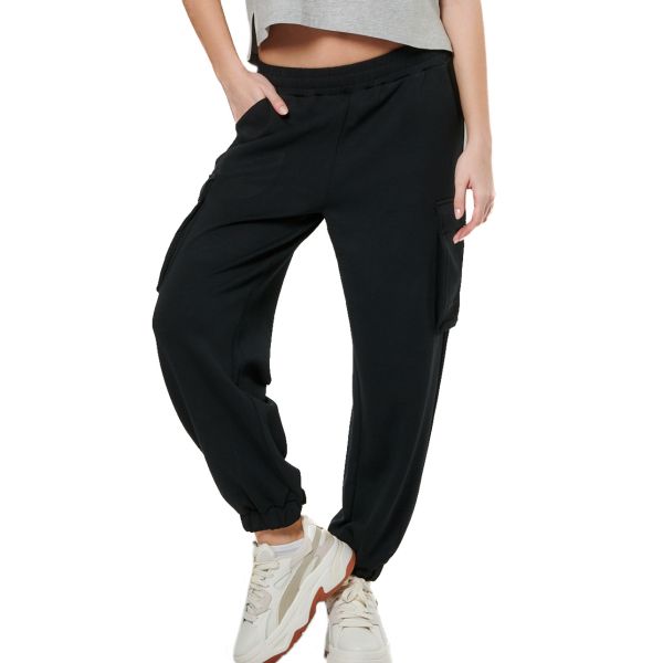 Body Action Modal Women's Cargo Trousers 021530-01-Black