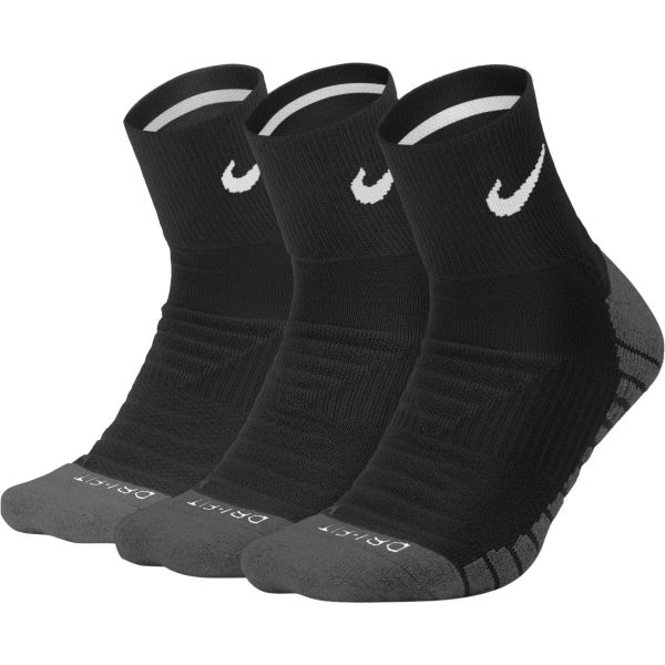 Nike Dry Cushion Quarter Unisex Training Socks x 3 SX5549-010