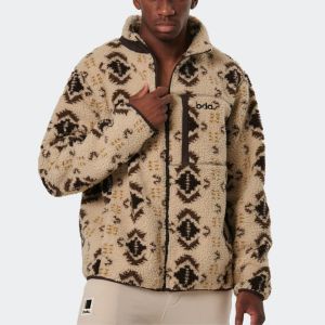 Body Action Printed Sherpa Fleece Men's Jacket