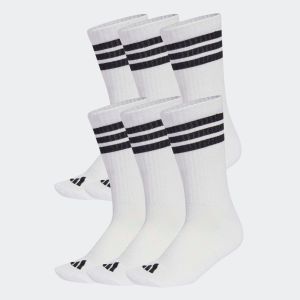 adidas 3-Stripes Essentials Cushioned Crew Socks x 6